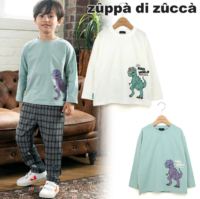 80cm 90cm 100cm 110cm 120cm 130cm 】長袖Tシャツ 恐竜 zuppa di zucca ズッパディズッカ 38023007