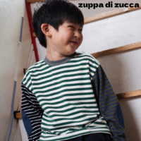 【 120cm 130cm 140cm 150cm 160cm 】長袖Tシャツボーダー袖パッチzuppa di zucca ズッパディズッカ 38023014
